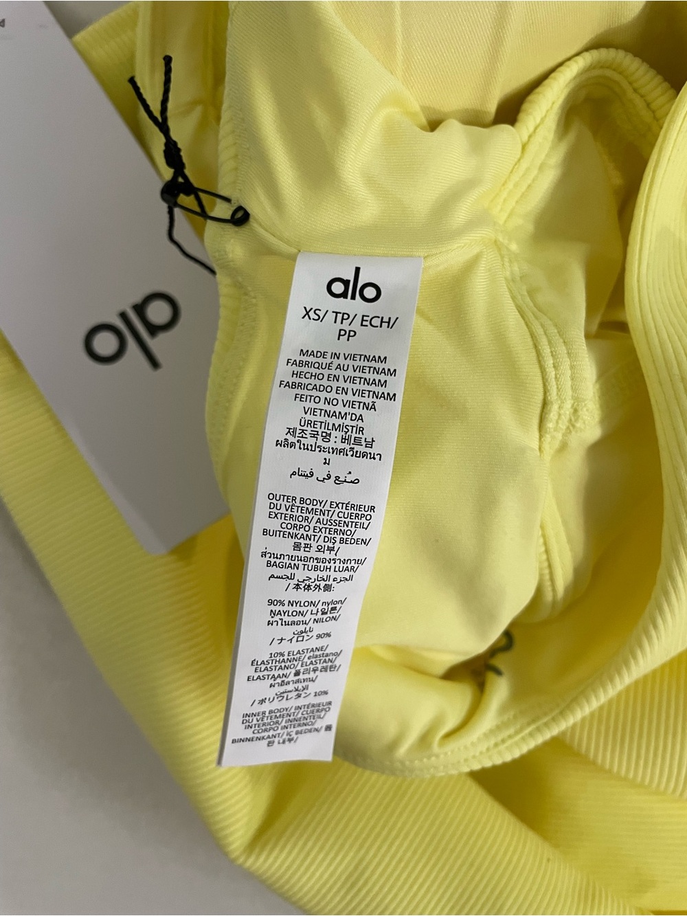Alo Yoga NWT Slice Tennis in Sunshine Yellow Shorts Underneath Size XS - Picture 14 of 15